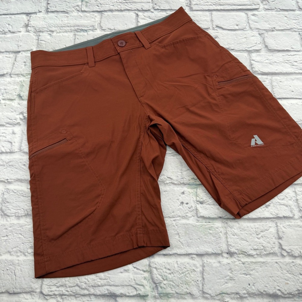 Eddie Bauer First Ascent Mens 34 Brown Performance Active Hiking Shorts